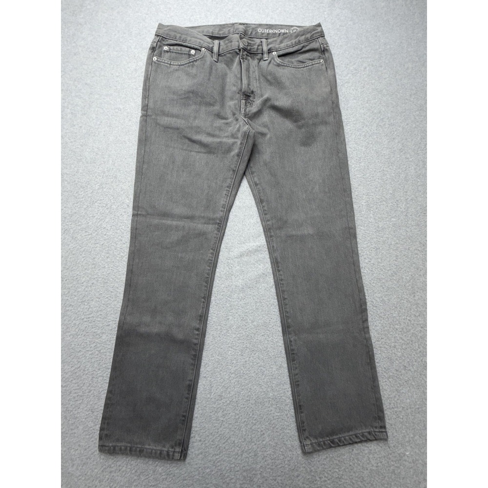 Outerknown Drifter Tapered Fit Jeans Mens 33x30 Gray Medium Wash Denim Pants